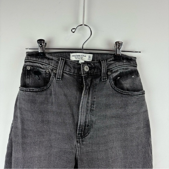Abercrombie & Fitch Curve High Rise Vintage Ankle Straight Jeans Denim Sz 24 00 - Picture 3 of 5